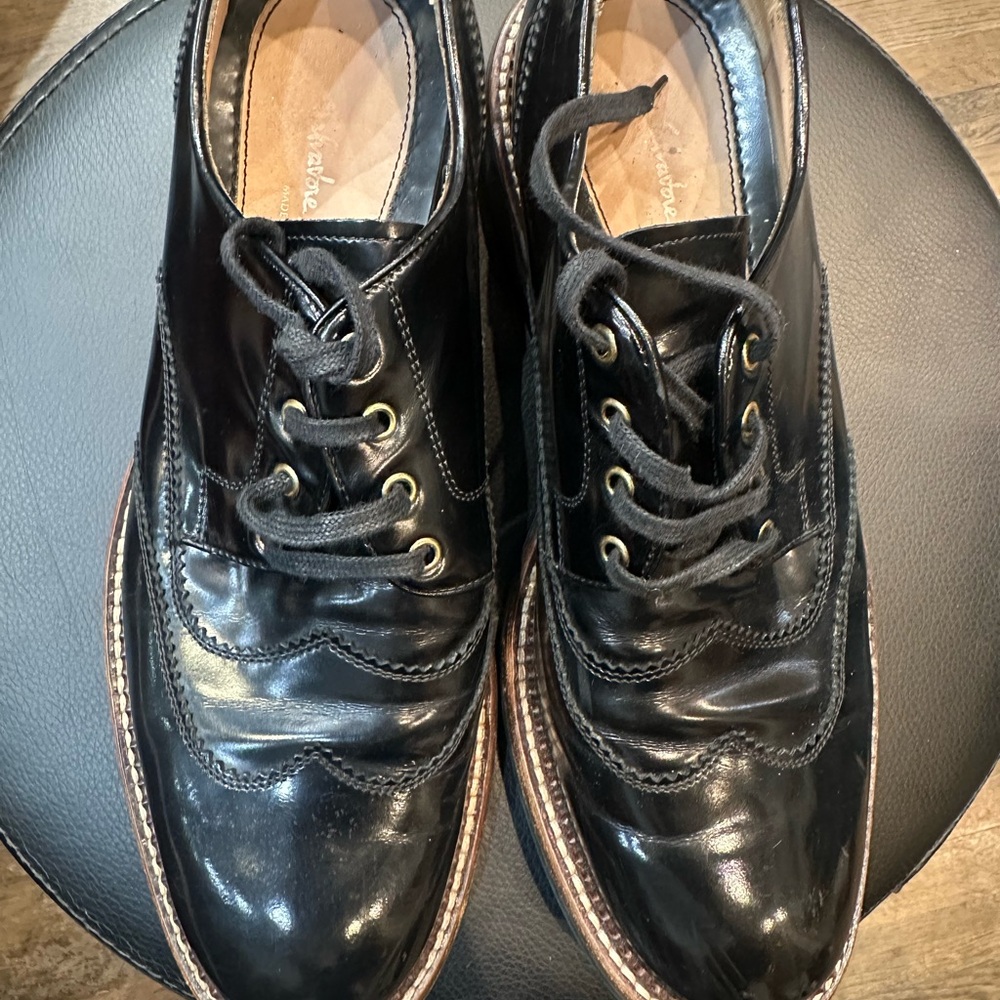Salvatore Ferragamo Glossy Black Women's Oxfords